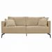 Sofá Decorativo 2 Lugares 160cm Pés em Aço Stagno Linho Bege G63 - Gran Belo