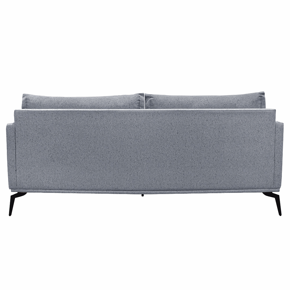Sofá Decorativo 2 Lugares 160cm Pés em Aço Stagno Linho Cinza G63 - Gran Belo