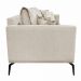 Sofá Decorativo 2 Lugares 160cm Pés em Aço Stagno Linho Off White Rústico G63 - Gran Belo
