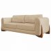 Sofá Decorativo 2 Lugares 160cm Pés em Madeira Buzz Linho Bege G63 - Gran Belo