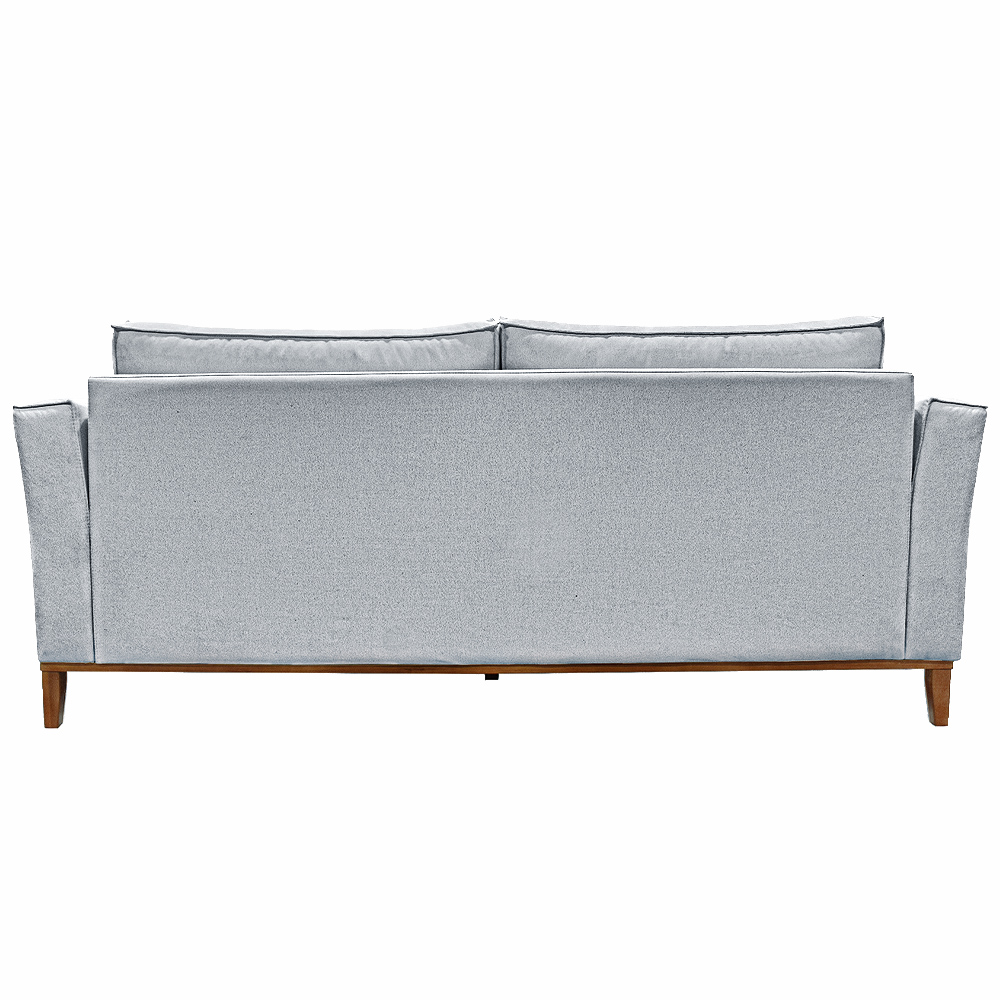 Sofá Decorativo 2 Lugares 170cm Pés em Madeira Tarantino Linho Cinza Rústico G63 - Gran Belo