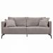 Sofá Decorativo 2 Lugares 180cm Pés em Aço Stagno Linho Areia Rústica G63 - Gran Belo