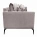 Sofá Decorativo 2 Lugares 180cm Pés em Aço Stagno Linho Areia Rústica G63 - Gran Belo