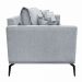 Sofá Decorativo 2 Lugares 180cm Pés em Aço Stagno Linho Cinza Rústico G63 - Gran Belo