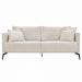 Sofá Decorativo 2 Lugares 180cm Pés em Aço Stagno Linho Pérola G63 - Gran Belo