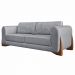 Sofá Decorativo 2 Lugares 180cm Pés em Madeira Buzz Linho Cinza G63 - Gran Belo