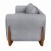 Sofá Decorativo 2 Lugares 180cm Pés em Madeira Buzz Linho Cinza G63 - Gran Belo