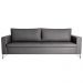 Sofá Decorativo 2 Lugares 190 CM Denmark Veludo Cinza Com Pés Preto G62 - Gran Belo