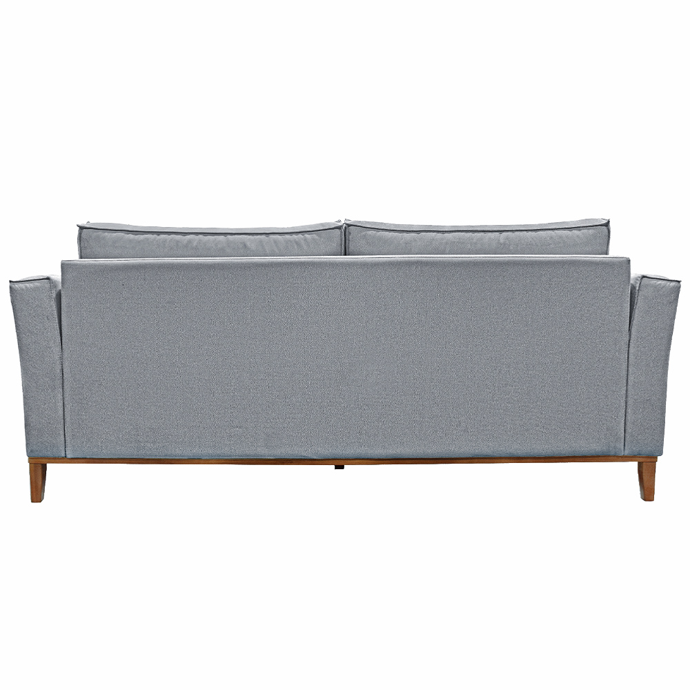 Sofá Decorativo 2 Lugares 190cm Pés em Madeira Tarantino Linho Cinza G63 - Gran Belo