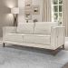 Sofá Decorativo 2 Lugares 190cm Pés em Madeira Tarantino Linho Off White Rústico G63 - Gran Belo