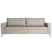 Sofá Decorativo 2 Lugares 230 CM Denmark Veludo Bege Com Pés Preto G62 - Gran Belo