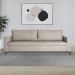 Sofá Decorativo 2 Lugares 230 CM Denmark Veludo Bege Com Pés Preto G62 - Gran Belo