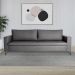 Sofá Decorativo 2 Lugares 230 CM Denmark Veludo Cinza Com Pés Preto G62 - Gran Belo