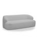 Sofá Decorativo 2 Lugares Charlote 180cm Sala de Estar Pés em Madeira Bouclê Cinza G88 - Gran Belo