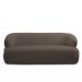 Sofá Decorativo 2 Lugares Charlote 180cm Sala de Estar Pés em Madeira Bouclê Marrom G88 - Gran Belo