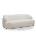 Sofá Decorativo 2 Lugares Charlote 180cm Sala de Estar Pés em Madeira Bouclê Off White G88 - Gran Belo