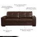 Sofá Decorativo 2 Lugares Turim 150cm Couro Caramelo G58 - Gran Belo