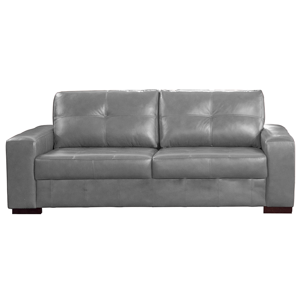 Sofá Decorativo 2 Lugares Turim 150cm Couro Cinza G58 - Gran Belo