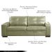 Sofá Decorativo 2 Lugares Turim 150cm Couro Fendi G58 - Gran Belo