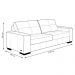 Sofá Decorativo 2 Lugares Turim 150cm Couro Marrom G58 - Gran Belo