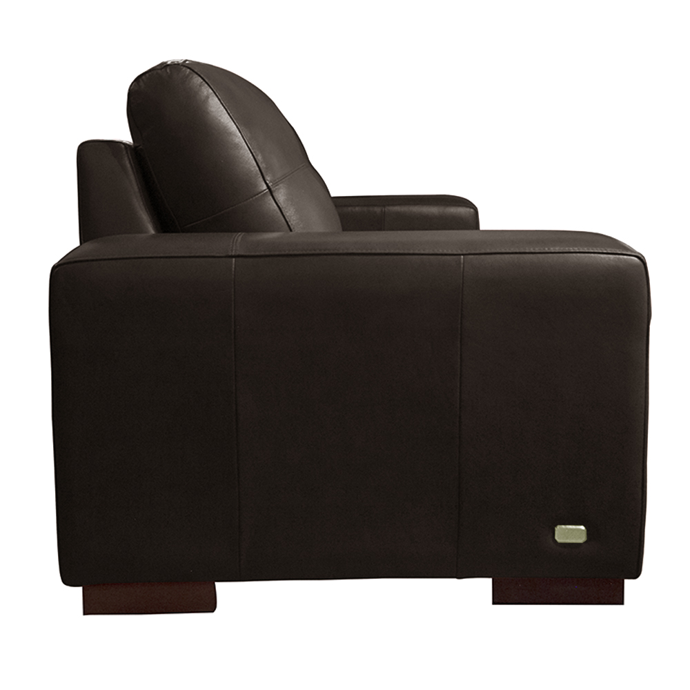 Sofá Decorativo 2 Lugares Turim 150cm Couro Marrom G58 - Gran Belo