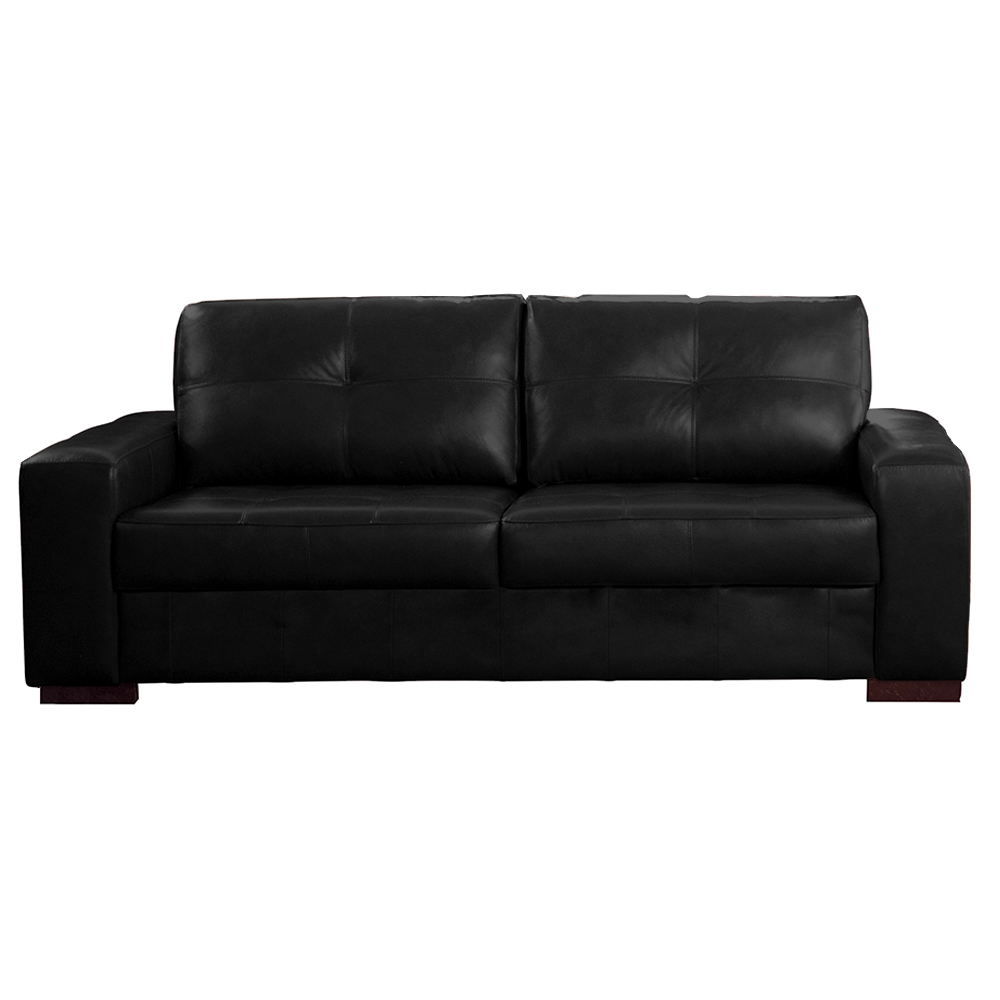 Sofá Decorativo 2 Lugares Turim 150cm Couro Preto G58 - Gran Belo