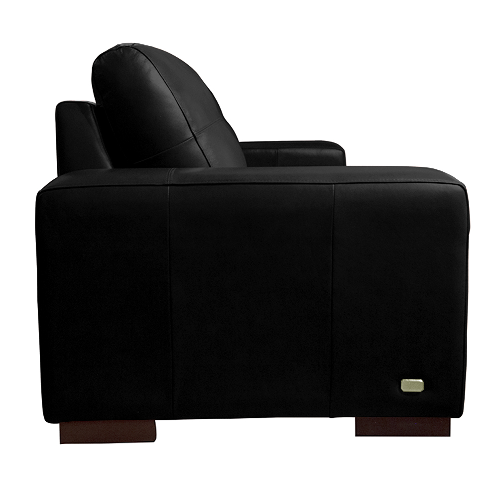 Sofá Decorativo 2 Lugares Turim 150cm Couro Preto G58 - Gran Belo