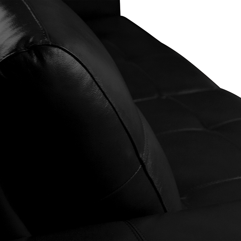Sofá Decorativo 2 Lugares Turim 150cm Couro Preto G58 - Gran Belo