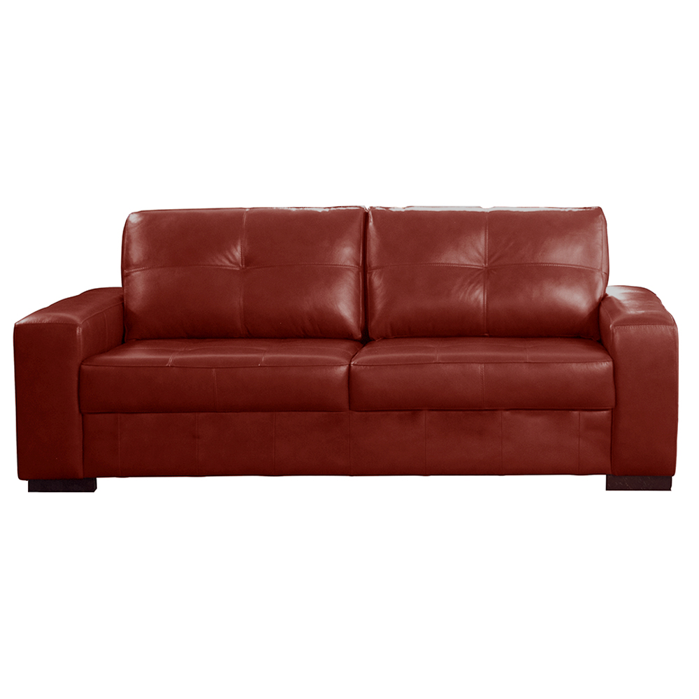 Sofá Decorativo 2 Lugares Turim 150cm Couro Vermelho G58 - Gran Belo