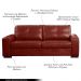 Sofá Decorativo 2 Lugares Turim 150cm Couro Vermelho G58 - Gran Belo