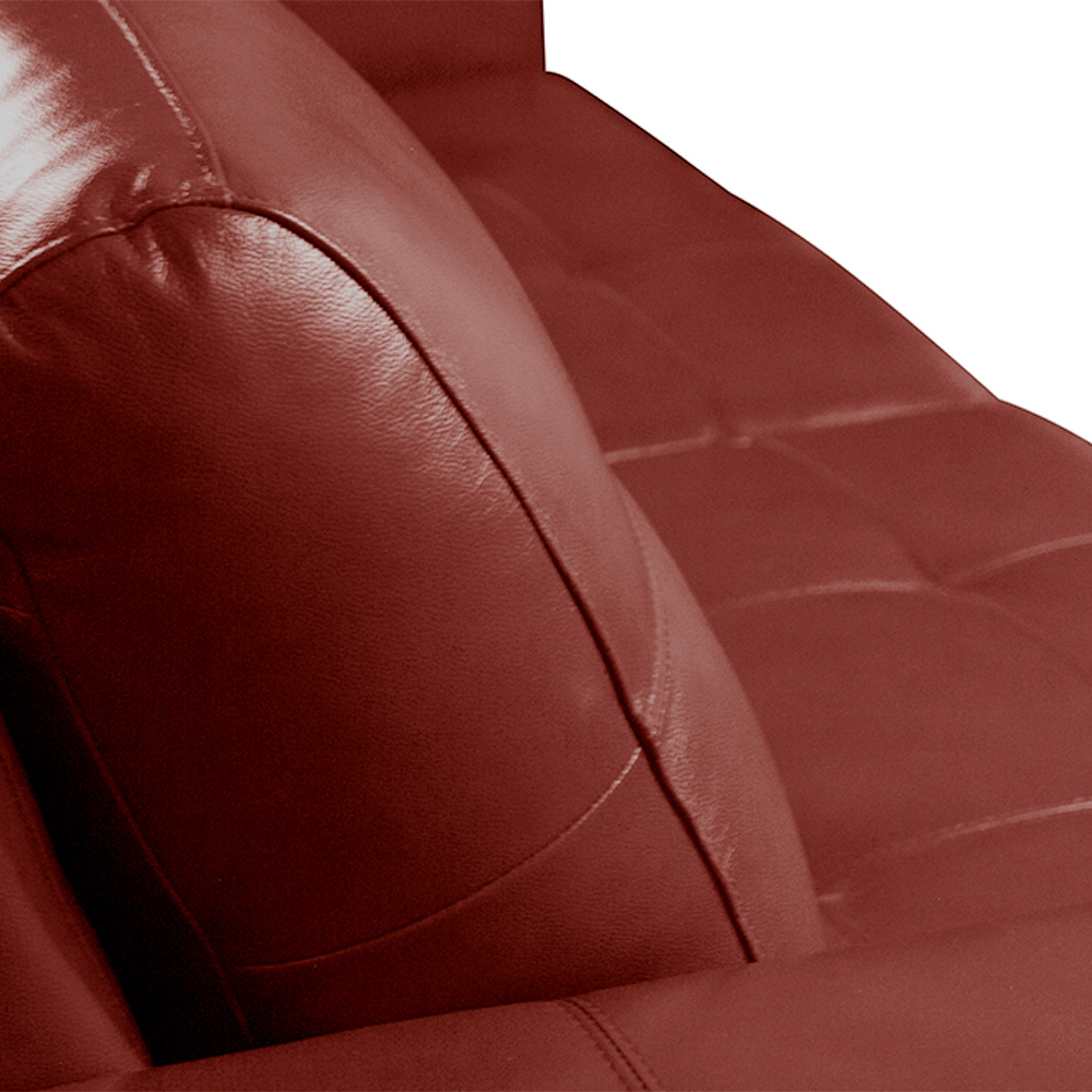Sofá Decorativo 2 Lugares Turim 150cm Couro Vermelho G58 - Gran Belo
