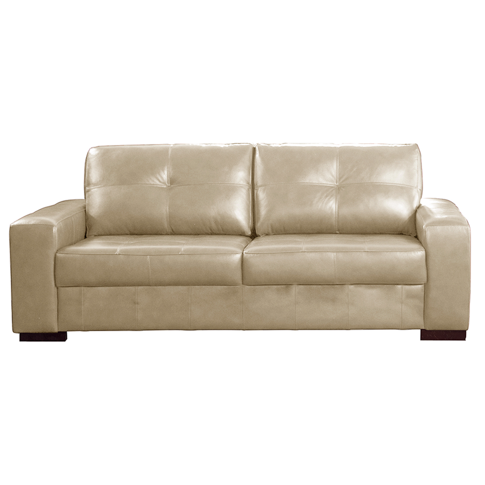 Sofá Decorativo 2 Lugares Turim 200cm Couro Bege G58 - Gran Belo