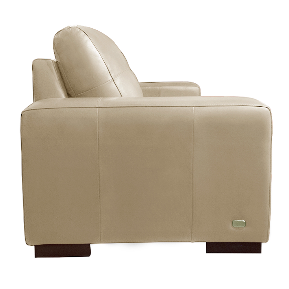 Sofá Decorativo 2 Lugares Turim 200cm Couro Bege G58 - Gran Belo