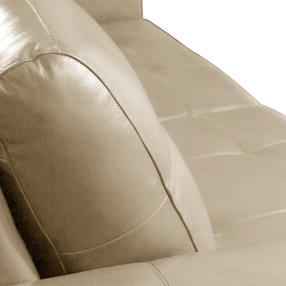 Sofá Decorativo 2 Lugares Turim 200cm Couro Bege G58 - Gran Belo