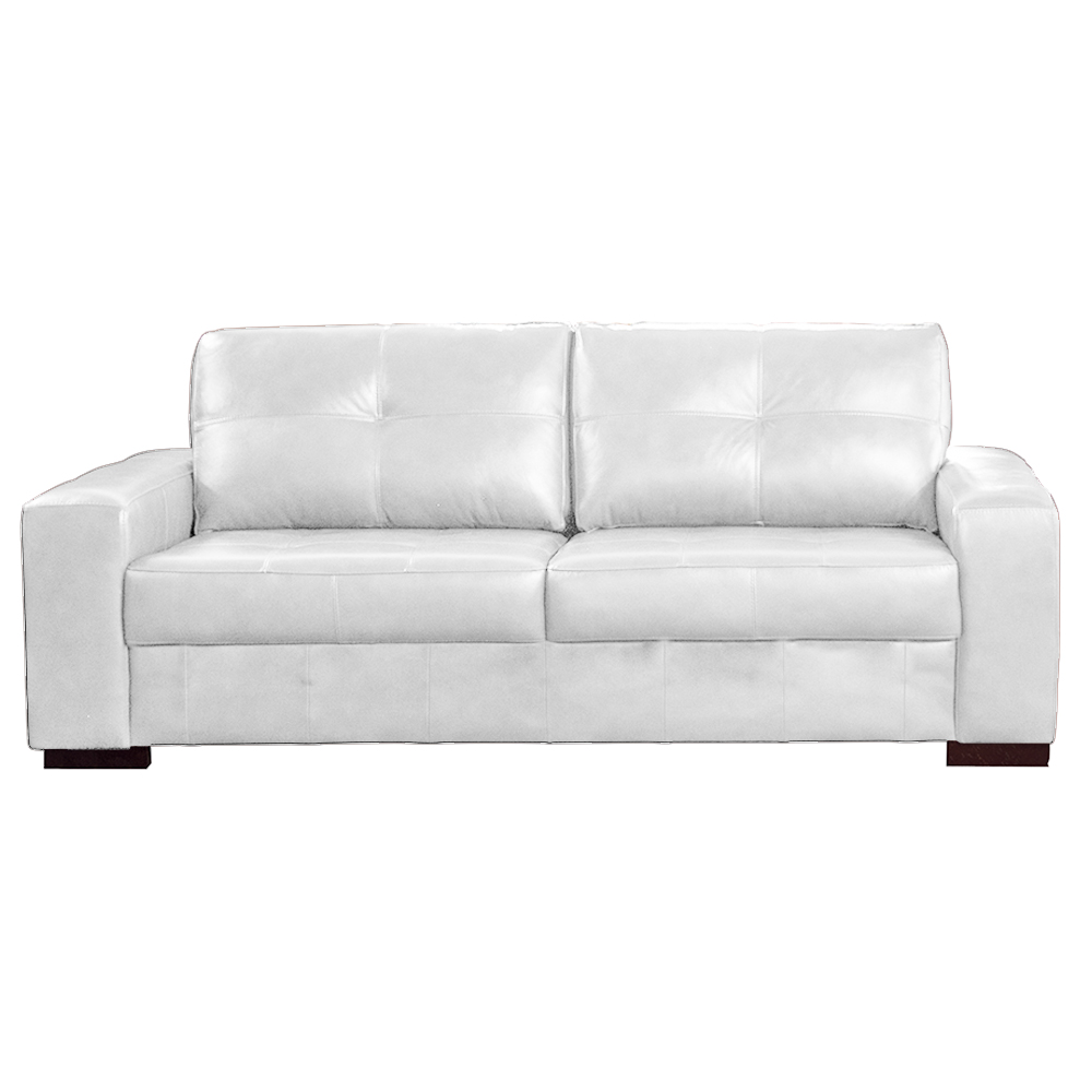 Sofá Decorativo 2 Lugares Turim 200cm Couro Branco G58 - Gran Belo