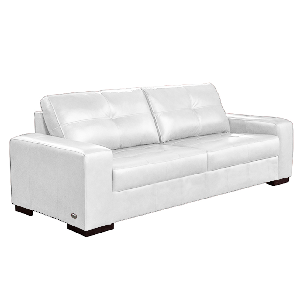 Sofá Decorativo 2 Lugares Turim 200cm Couro Branco G58 - Gran Belo