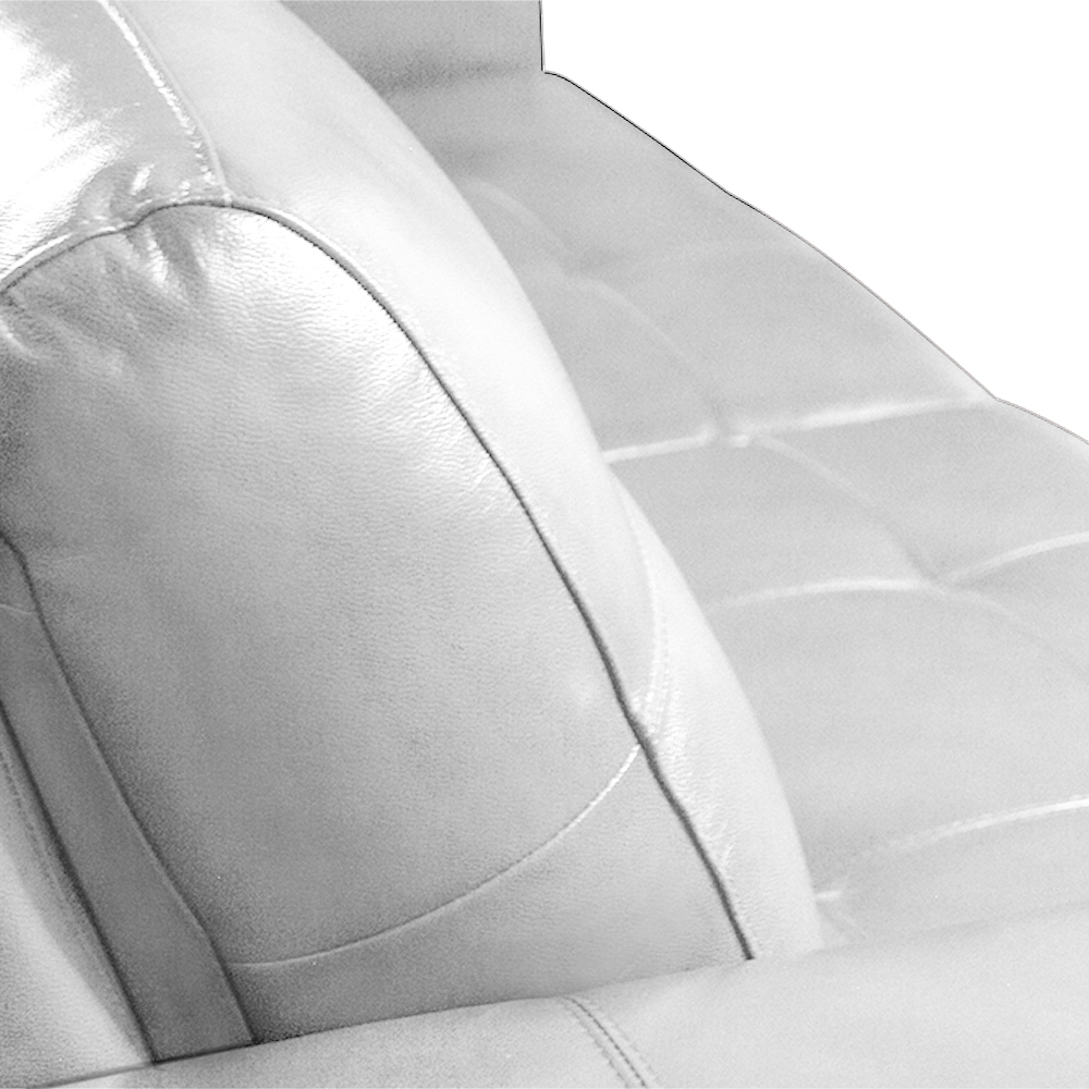 Sofá Decorativo 2 Lugares Turim 200cm Couro Branco G58 - Gran Belo