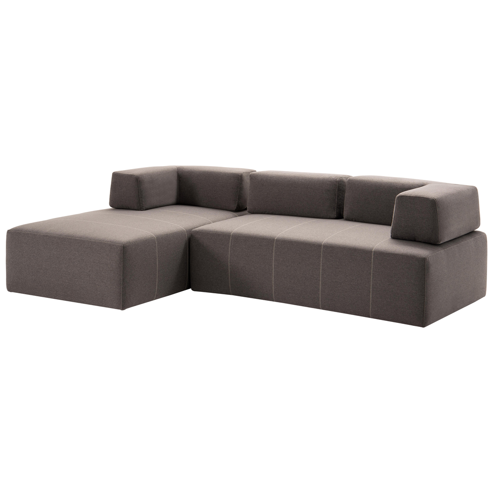 Sofá Decorativo 2 Módulos e 3 Encostos Happiness Linho Cinza G66 - Gran Belo