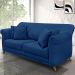 Sofá Decorativo 200cm 3 Lugares com 4 Almofadas Armstrong Suede Azul Marinho G63 - Gran Belo