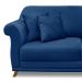 Sofá Decorativo 200cm 3 Lugares com 4 Almofadas Armstrong Suede Azul Marinho G63 - Gran Belo