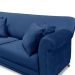 Sofá Decorativo 200cm 3 Lugares com 4 Almofadas Armstrong Suede Azul Marinho G63 - Gran Belo