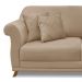 Sofá Decorativo 200cm 3 Lugares com 4 Almofadas Armstrong Suede Bege G63 - Gran Belo