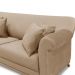 Sofá Decorativo 200cm 3 Lugares com 4 Almofadas Armstrong Suede Bege G63 - Gran Belo