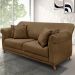 Sofá Decorativo 200cm 3 Lugares com 4 Almofadas Armstrong Suede Caramelo G63 - Gran Belo