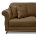 Sofá Decorativo 200cm 3 Lugares com 4 Almofadas Armstrong Suede Caramelo G63 - Gran Belo