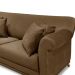 Sofá Decorativo 200cm 3 Lugares com 4 Almofadas Armstrong Suede Caramelo G63 - Gran Belo