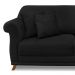 Sofá Decorativo 200cm 3 Lugares com 4 Almofadas Armstrong Suede Preto G63 - Gran Belo