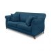 Sofá Decorativo 200cm 3 Lugares com 4 Almofadas Armstrong Veludo Azul Marinho G63 - Gran Belo