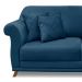 Sofá Decorativo 200cm 3 Lugares com 4 Almofadas Armstrong Veludo Azul Marinho G63 - Gran Belo