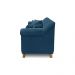 Sofá Decorativo 200cm 3 Lugares com 4 Almofadas Armstrong Veludo Azul Marinho G63 - Gran Belo